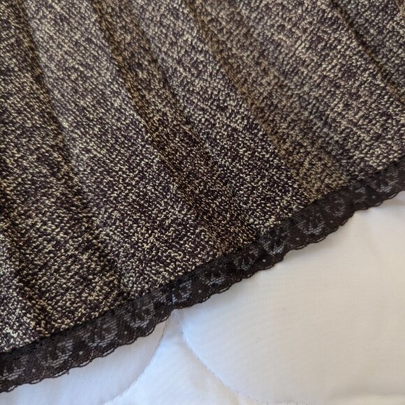 VINTAGE e-col-o-gie accordion pleated maxi skirt sequins and lace EUC 14 - Picture 7 of 9